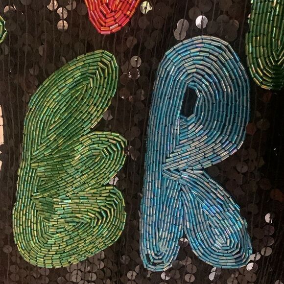 Vintage 80’s I ‘Love You Very Much’ sequined and beaded pullover blouse - Picture 10 of 10